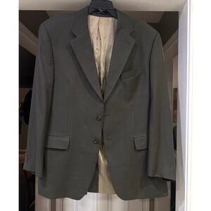 CHAPS Ralph Lauren Mens Wool & Cashmere Brown Blazer -44 REG